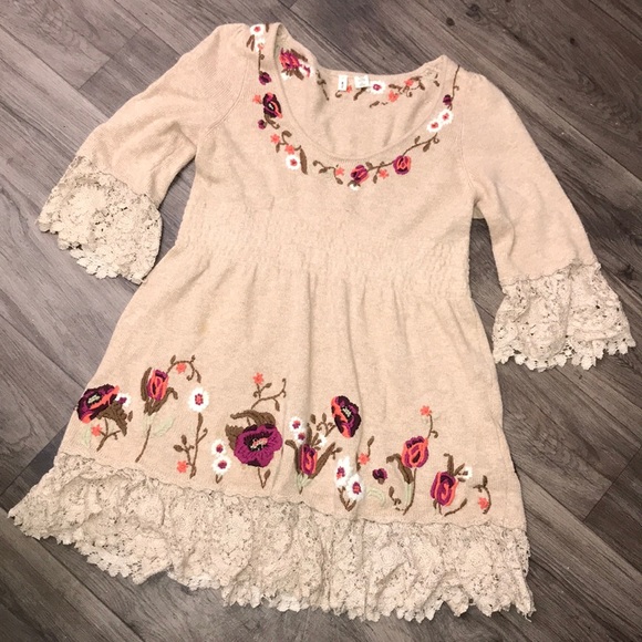 Anthropologie Dresses & Skirts - Anthropologie Moth Embroidered Boho Dress